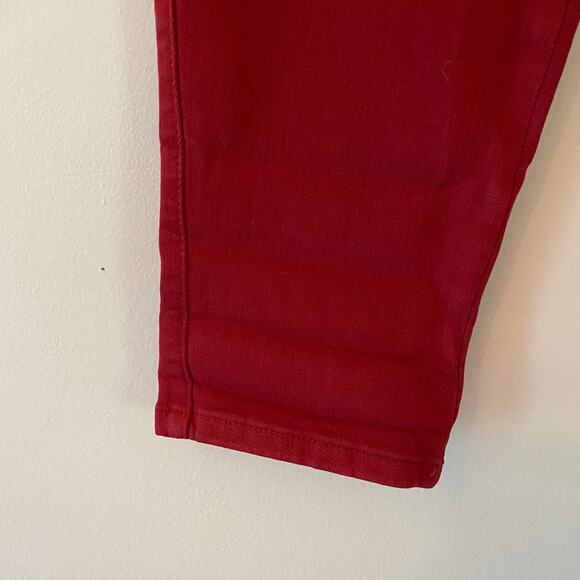 Judy Blue Women size 9 / 29 Garment Dyed Red Stretch Waist Straight Leg Joggers - Picture 9 of 13